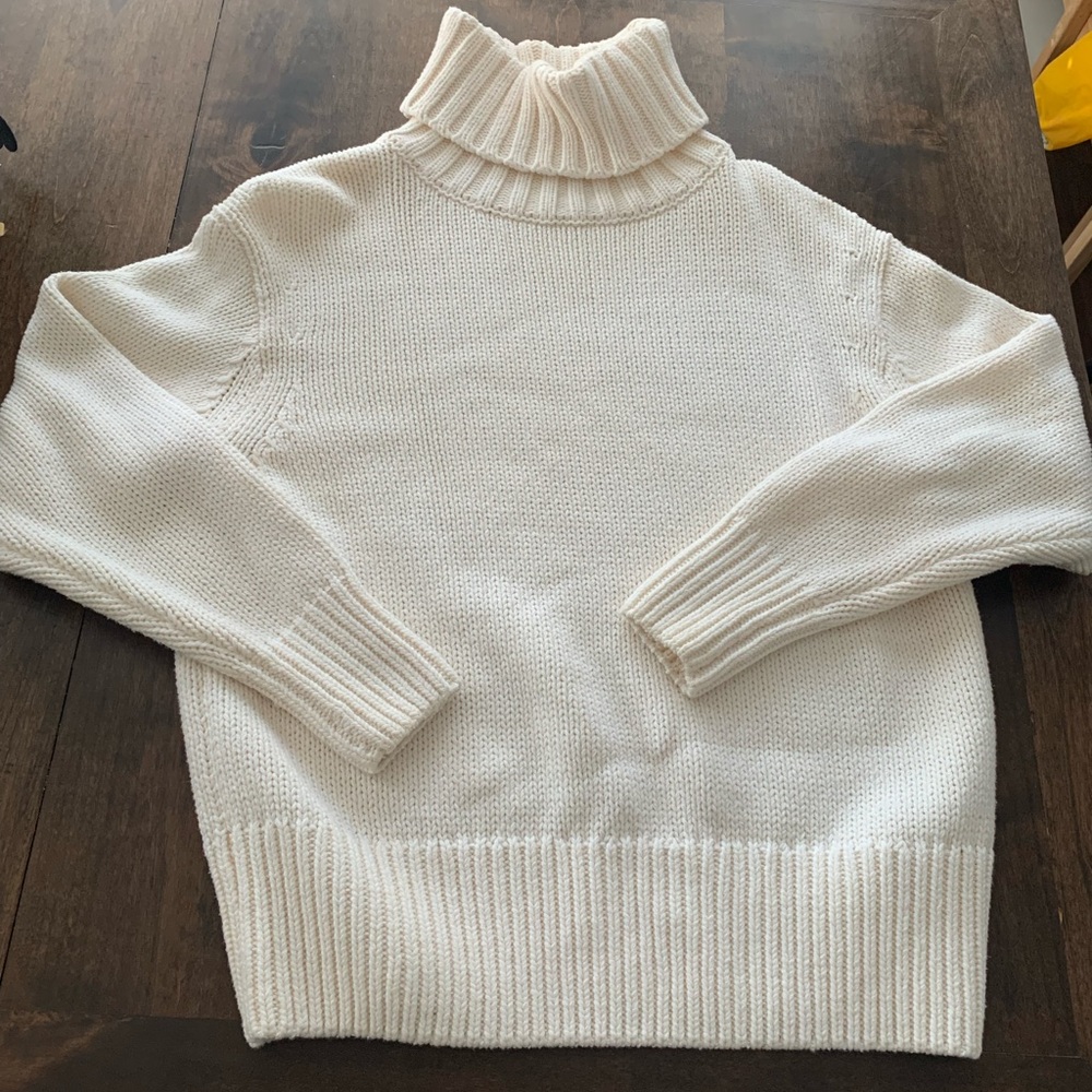 Rhythm cream cable knit turtle neck sweater